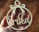 Personalized Dog Name Paw Christmas Ornament.