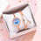 Small Rose Gold Bangle Bracelet Geometric Glass Surface Women Watch