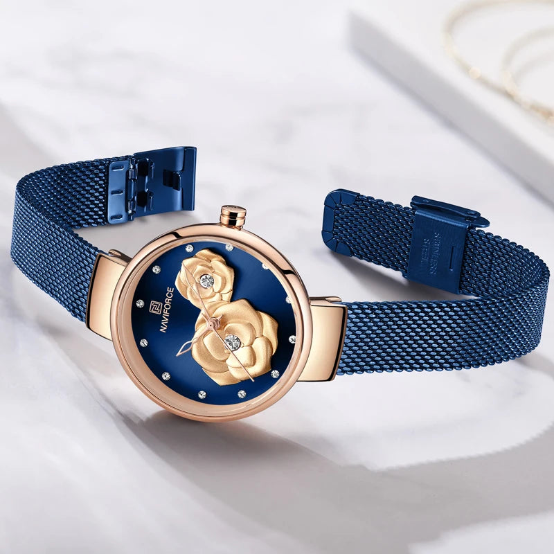 Top Luxury Brand Ladies Fashion Stainless Steel Quartz Watch