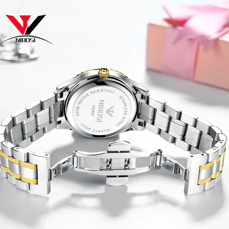 Top Brand Luxury Gold Ladies Watch Stainless Steel Band Classic