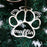 Personalized Dog Name Paw Christmas Ornament.