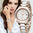 Rose Gold Ladies Watch  New Creative Waterproof