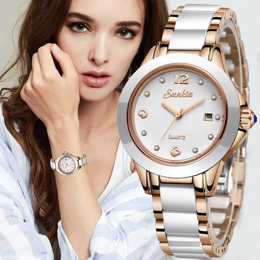 Rose Gold Ladies Watch  New Creative Waterproof