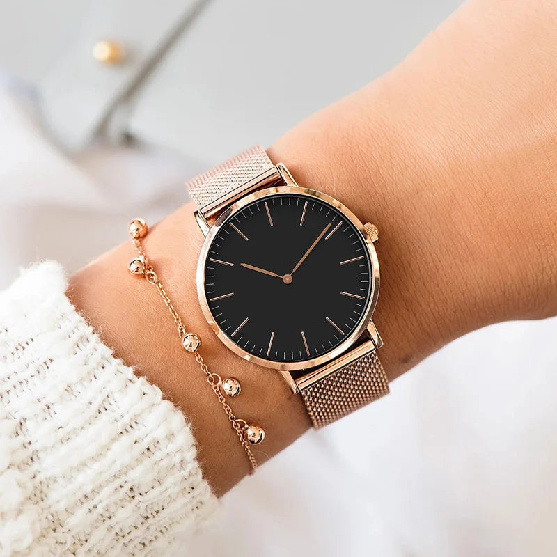 Ultra thin Stainless Steel Ladies Watch