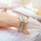 Stainless Steel Rhinestone Crystal Ladies Quartz Watch