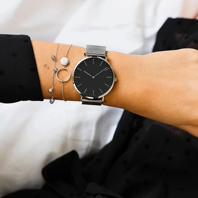 Ultra thin Stainless Steel Ladies Watch