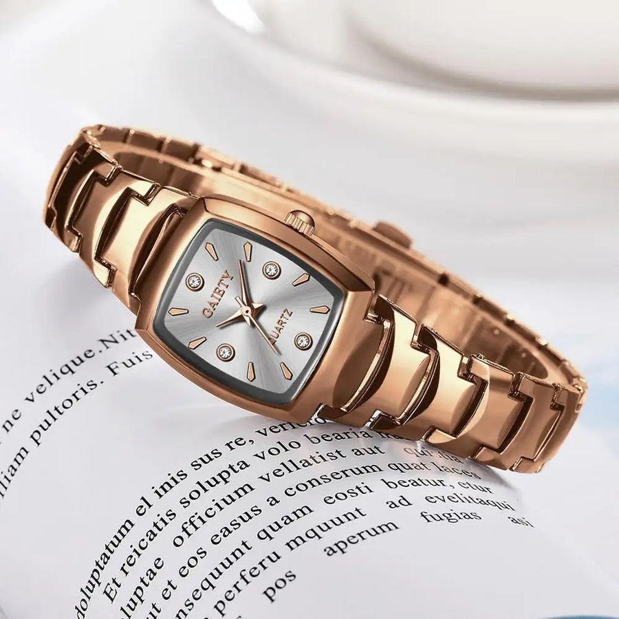 Rose Gold Women Watch Fine stainless steel Waterproof