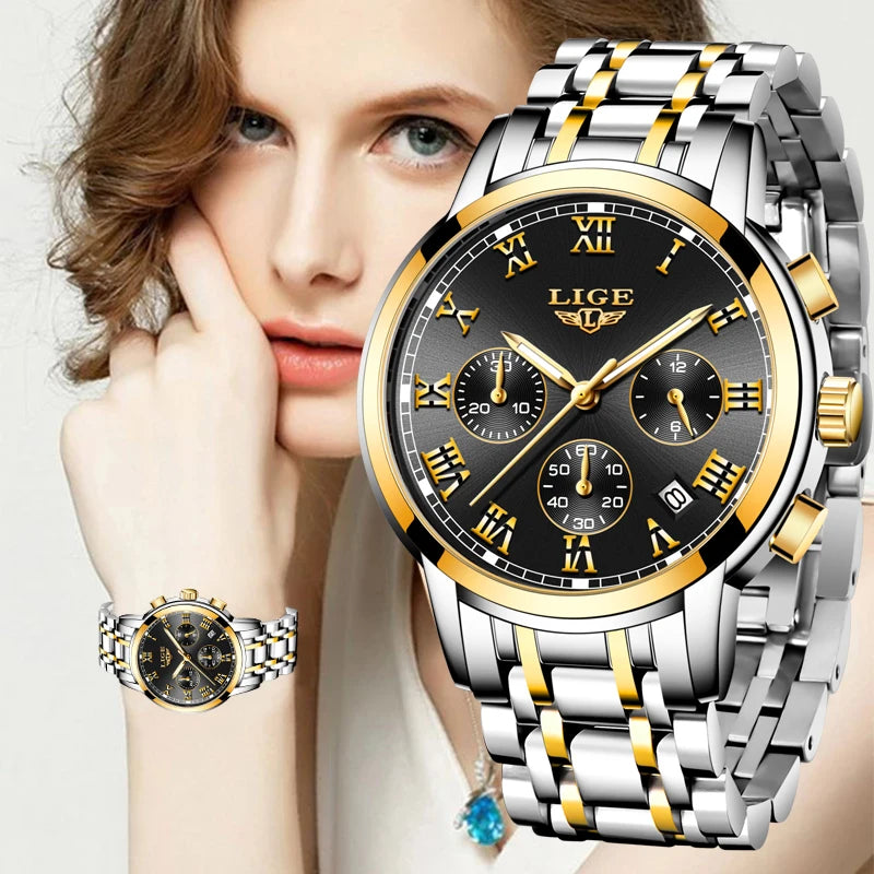 Top Brand Luxury Set Waterproof Quartz Watch