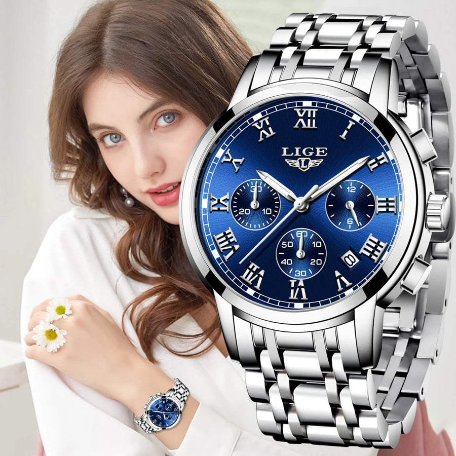 Top Brand Luxury Set Waterproof Quartz Watch