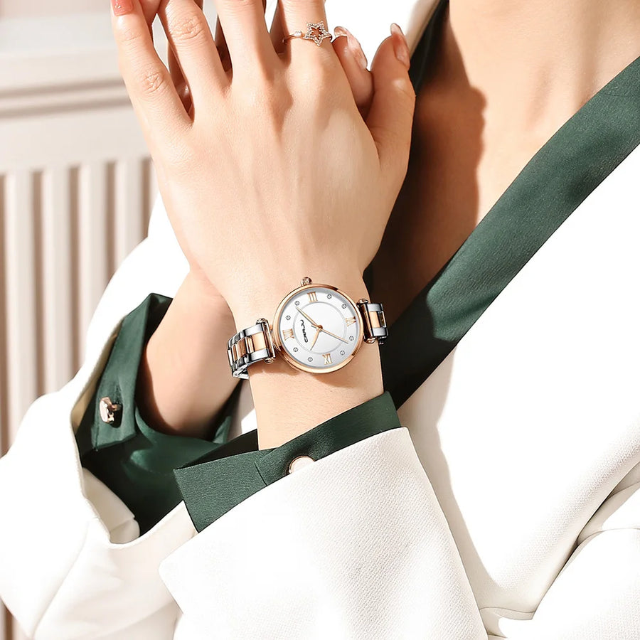 Stainless Steel Elegant Women Quartz Watch