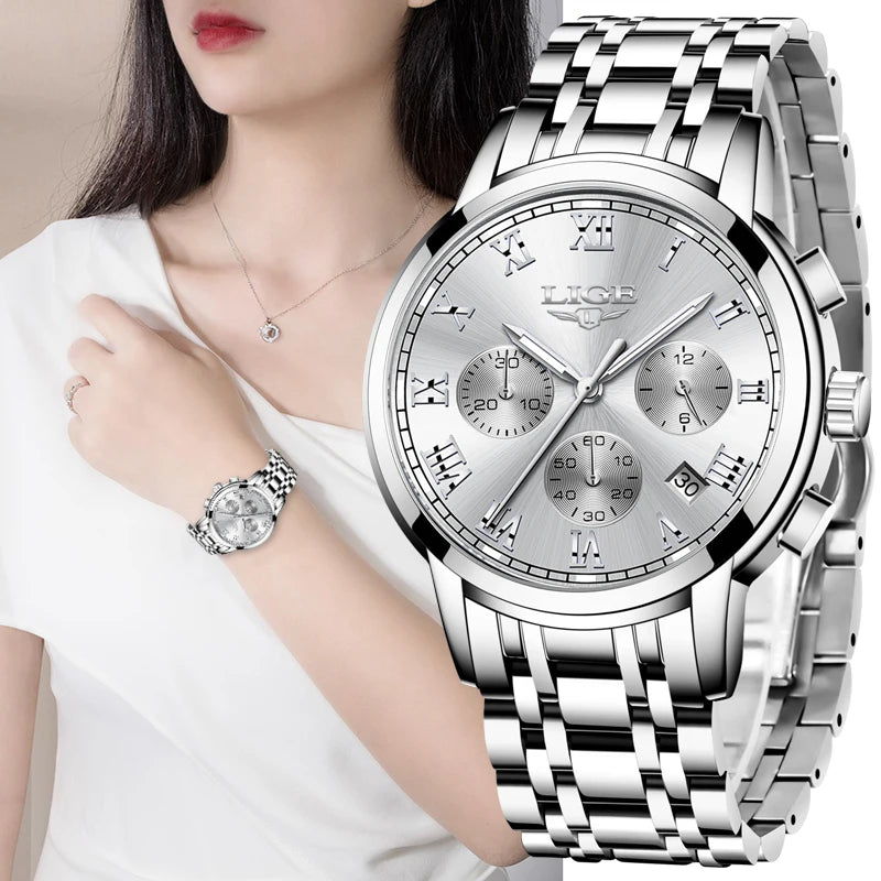 Top Brand Luxury Set Waterproof Quartz Watch