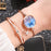 Small Rose Gold Bangle Bracelet Geometric Glass Surface Women Watch