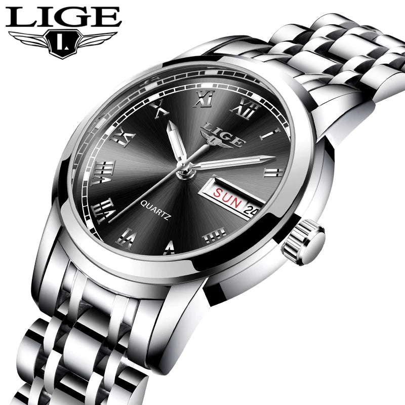 Top Brand Luxury Stainless Steel Calendar Sport Quartz Watch