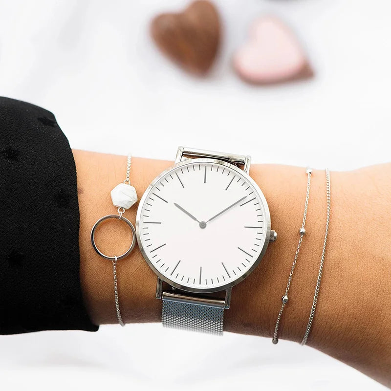 Ultra thin Stainless Steel Ladies Watch