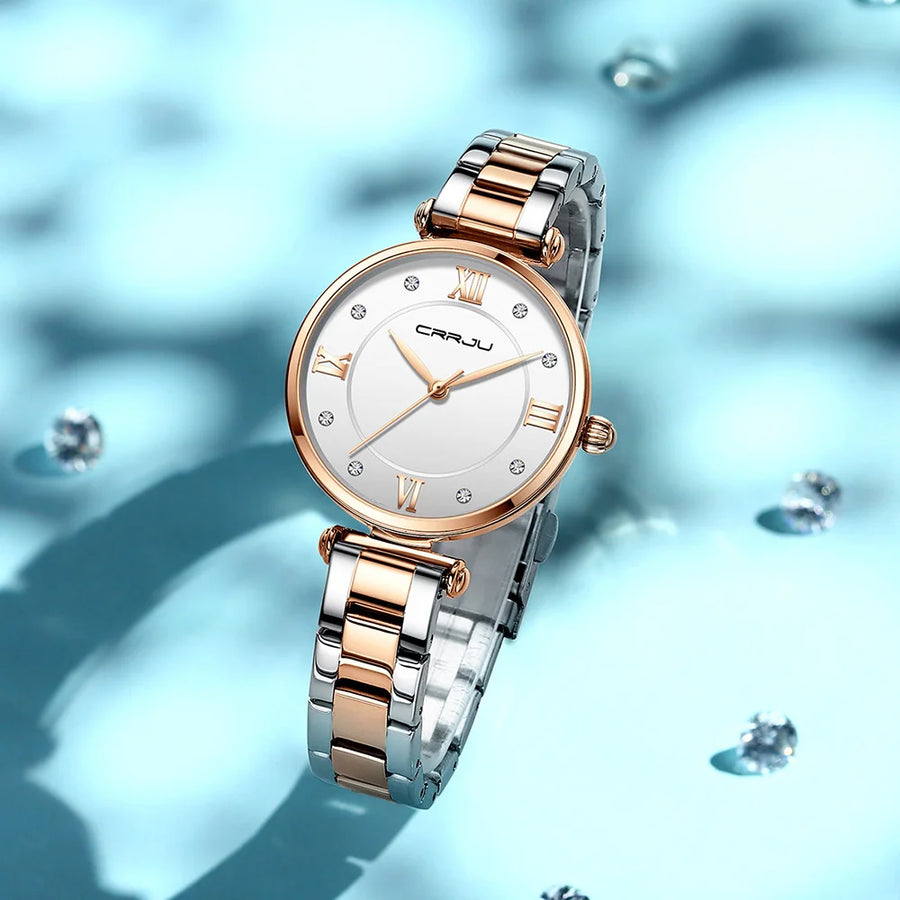 Stainless Steel Elegant Women Quartz Watch