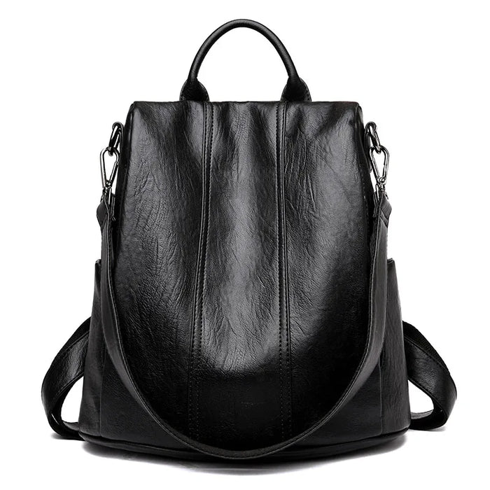 Waterproof Anti-Theft Leather Backpack