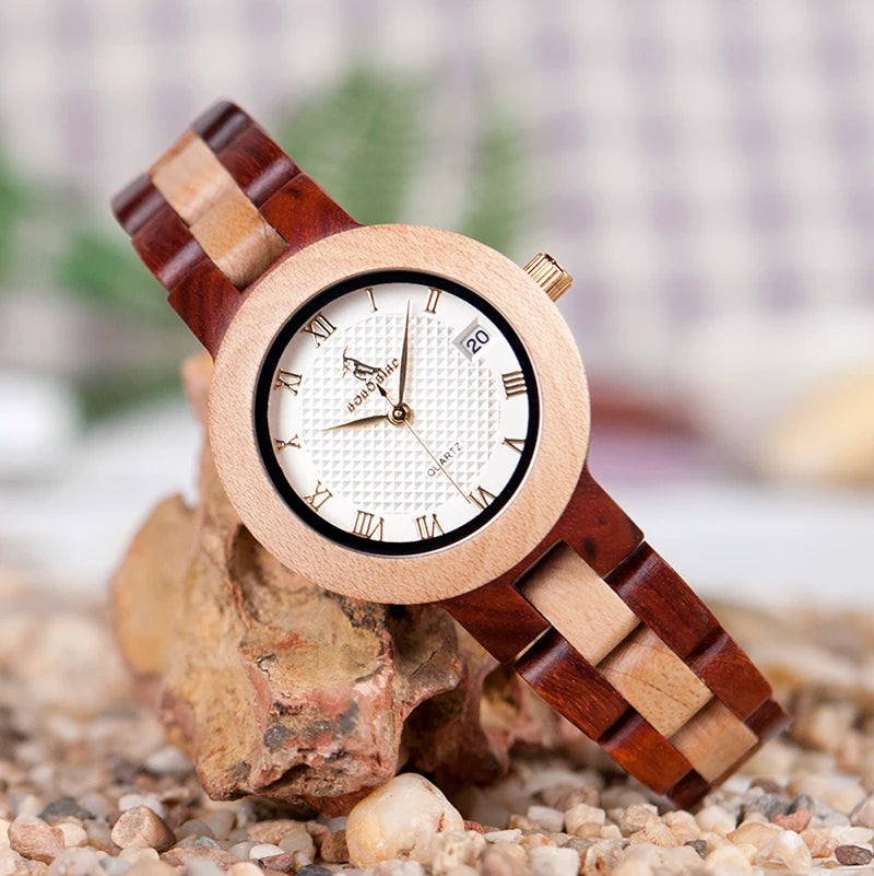 Timepieces Wooden Band Quartz Wood Watch personalized
