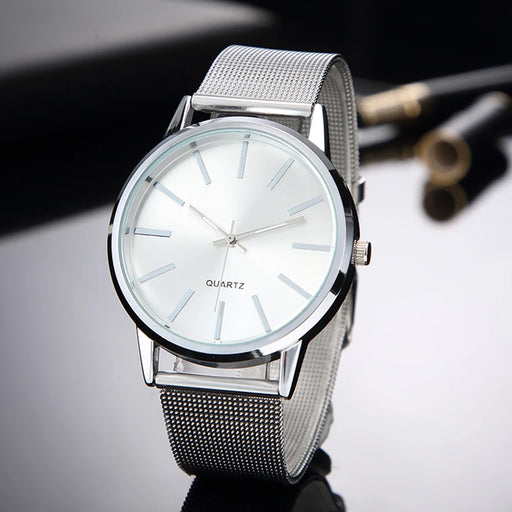 New In Stylish Silver Minimalist Business Elegant Ladies Watch