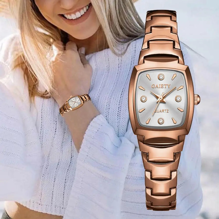 Rose Gold Women Watch Fine stainless steel Waterproof