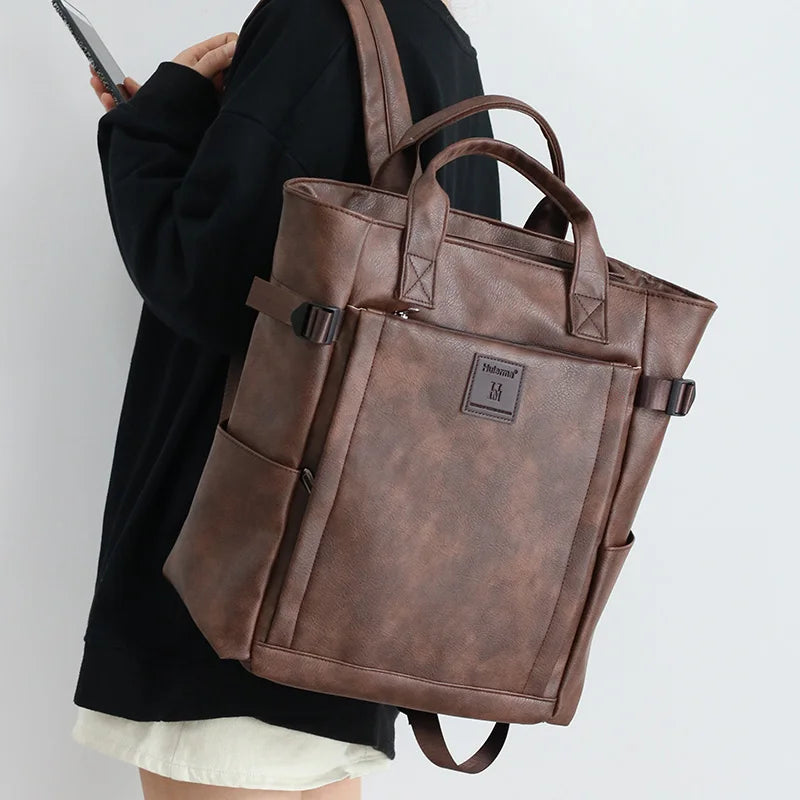 Designer Women Backpacks PU Leather Travel Men Backpack large capacity School Bags Female big totes student laptop bags bagpack