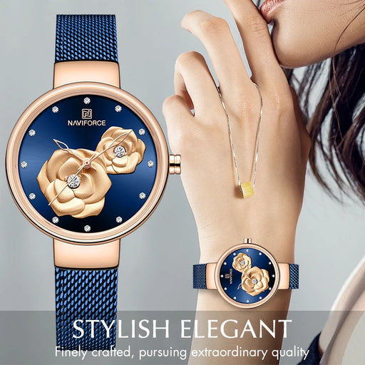 Top Luxury Brand Ladies Fashion Stainless Steel Quartz Watch