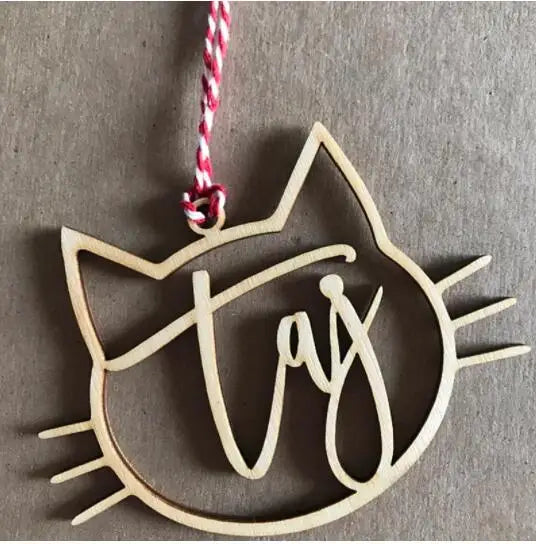 Personalized Dog Name Paw Christmas Ornament.