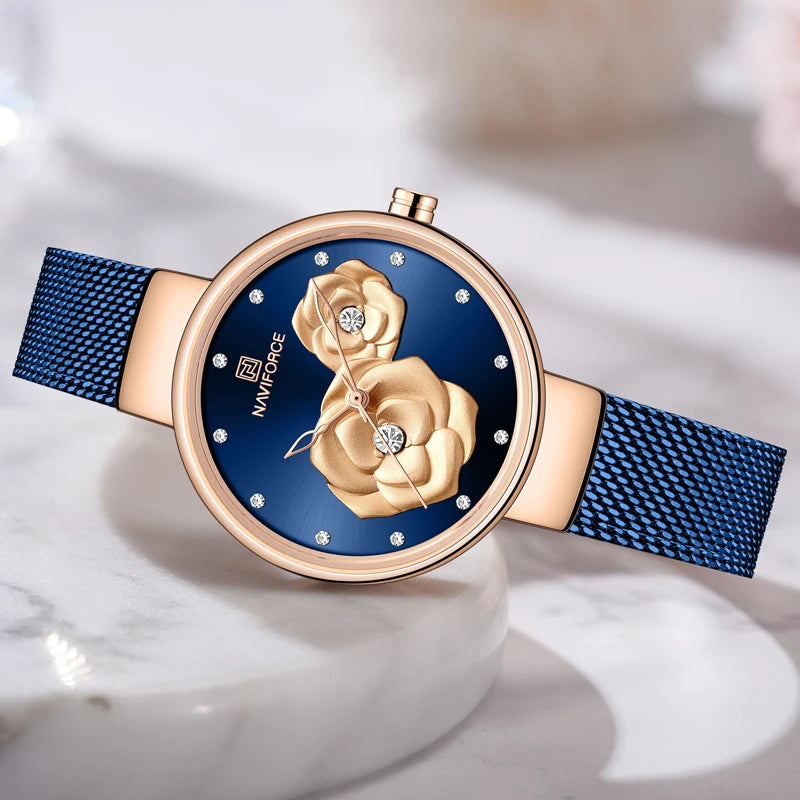 Top Luxury Brand Ladies Fashion Stainless Steel Quartz Watch