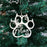 Personalized Dog Name Paw Christmas Ornament.