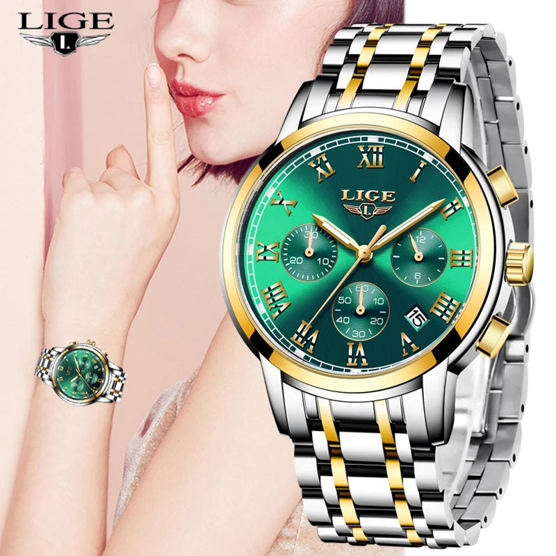 Top Brand Luxury Set Waterproof Quartz Watch