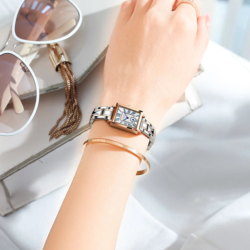Rose Gold Top Luxury Watch Woman Quartz Waterproof