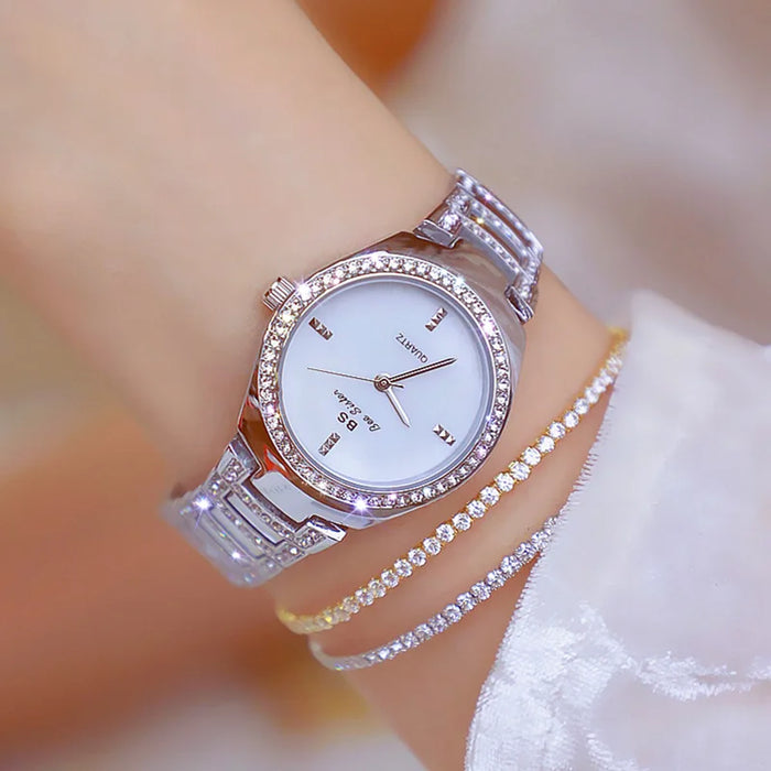Unusual Gold Women Watches Stainless Steel Ladies Wrist Watch