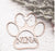 Personalized Dog Name Paw Christmas Ornament.