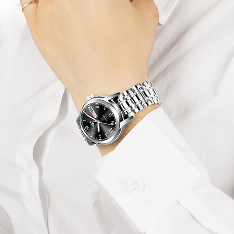 Top Brand Luxury Stainless Steel Calendar Sport Quartz Watch