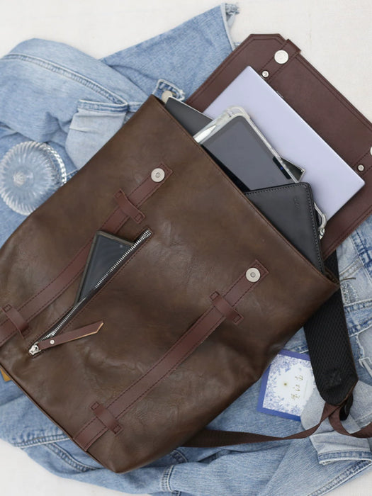Couple’s Leather Backpack