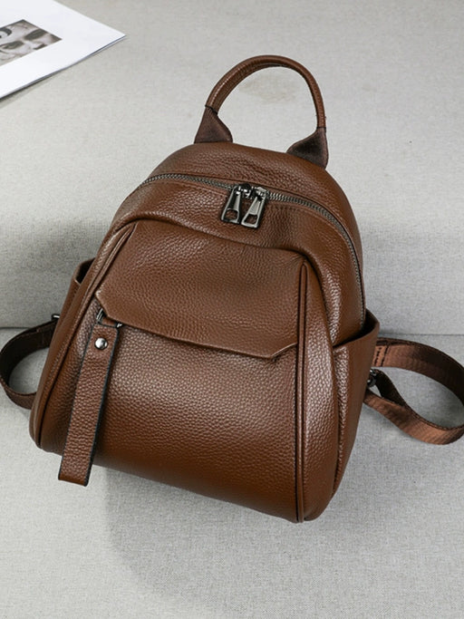 Women's Genuine Full-Grain Leather Backpack