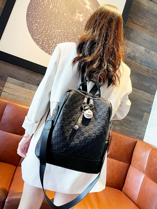 Trendy Women’s Plaid Backpack