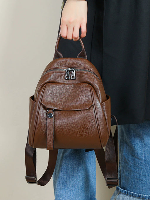 Women's Genuine Full-Grain Leather Backpack
