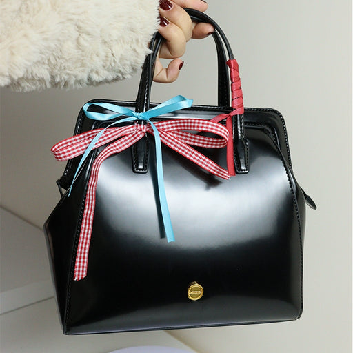 Lememe Retro Glossy School Backpack for Women