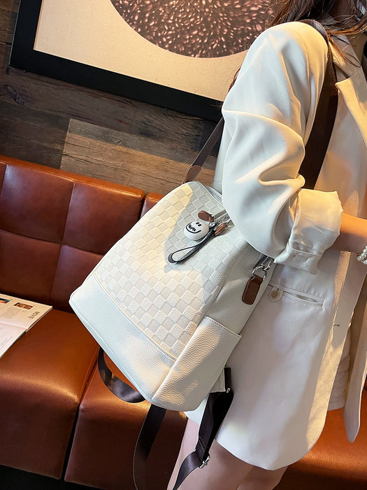 Trendy Women’s Plaid Backpack