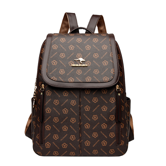 Women’s Large Capacity Leather Travel Backpack