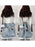 Women's Denim & Leather Tote Bag