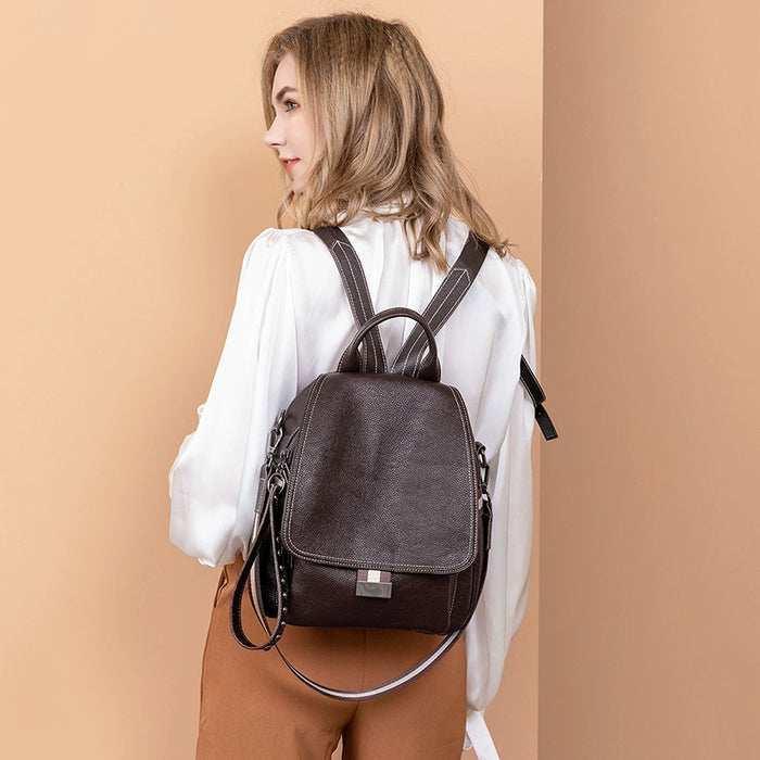 Genuine Leather Women’s Fashion Backpack