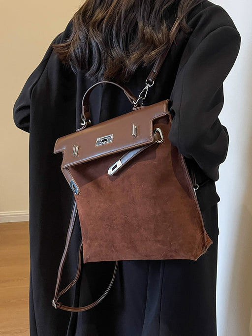 Women’s Suede Shoulder Backpack
