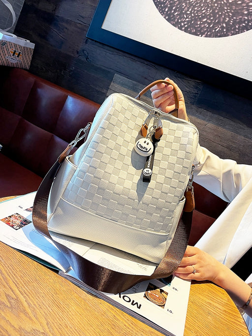 Trendy Women’s Plaid Backpack