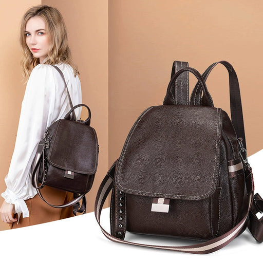 Genuine Leather Women’s Fashion Backpack