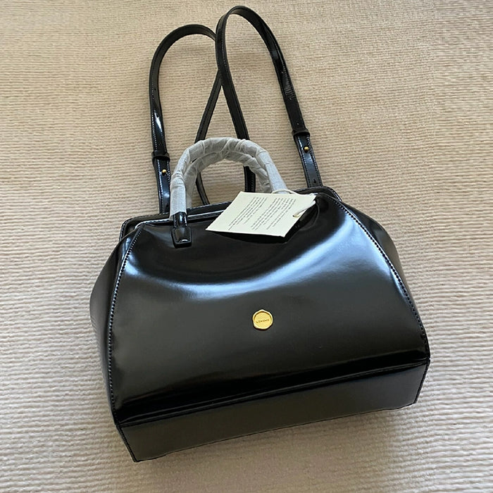 Lememe Retro Glossy School Backpack for Women