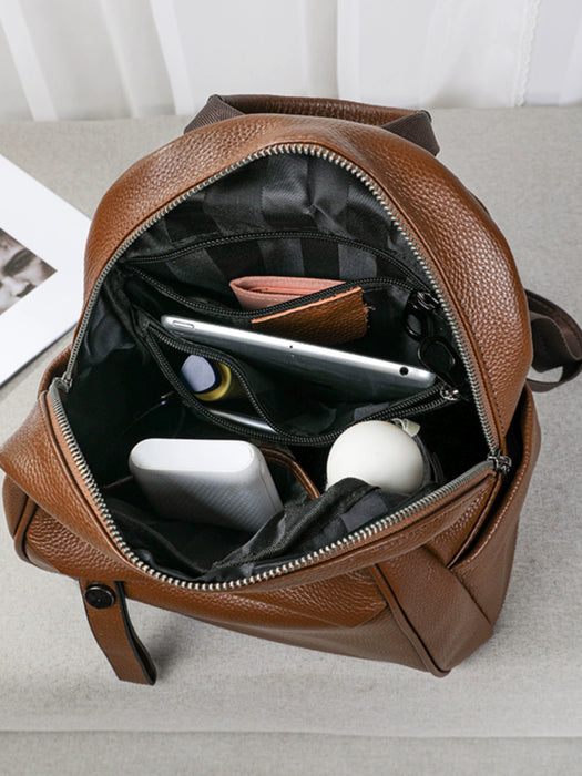 Women's Genuine Full-Grain Leather Backpack