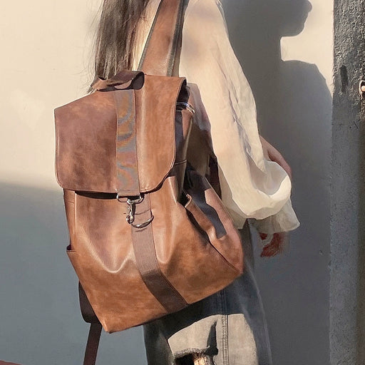 Women's Soft Leather Laptop Backpack