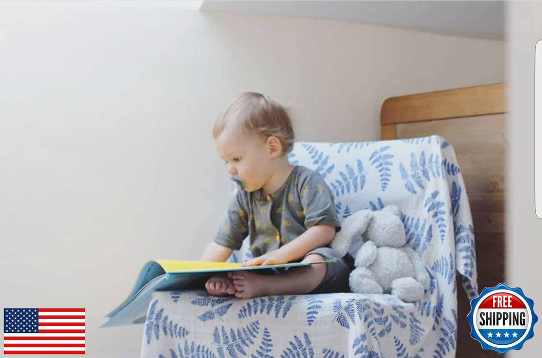 Organic Muslin Swaddle Blankets 2 Pack - GOTS Certified Organ