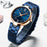 Waterproof Blue Stainless Steel Brand Luxury Quartz Watch